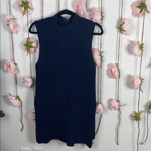 Navy Sleeveless Sweater Tunic